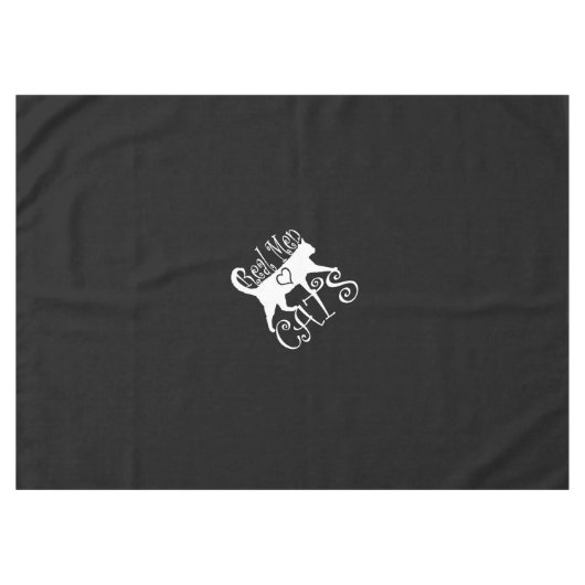 Real Men Liebe Cats Jazzy Style Tischdecke (Vorderseite (Horizontal))