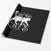 Real Men Liebe Cats Logotype Geschenkpapier (Ungerollt)