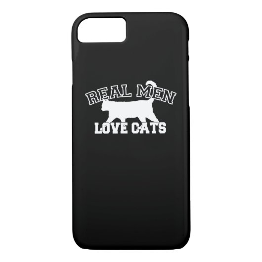 Real Men Liebe Cats Statement Case-Mate iPhone Hülle (Rückseite)