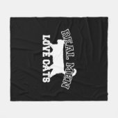 Real Men Liebe Cats Statement Fleecedecke (Vorderseite (Horizontal))