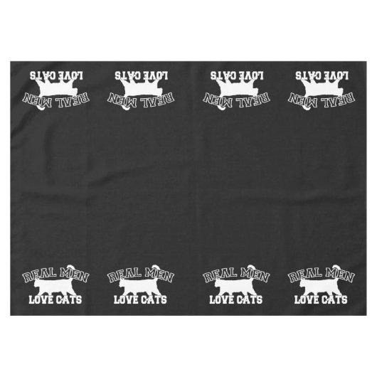 Real Men Liebe Cats Statement Tischdecke (Vorderseite (Horizontal))