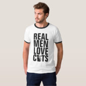 REAL MEN LIEBE CATS T - Shirt (Vorne ganz)
