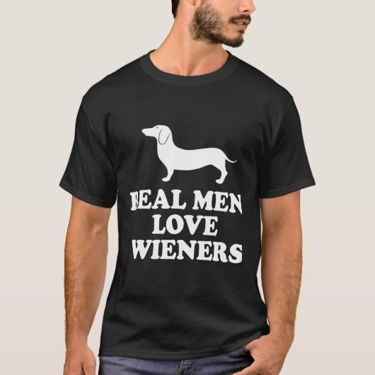 Real Men Liebe Dackel Dackel T-Shirt (Vorderseite)