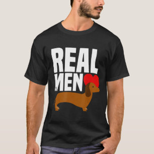 Real Men Liebe Dackel-Herz-Dackel T-Shirt