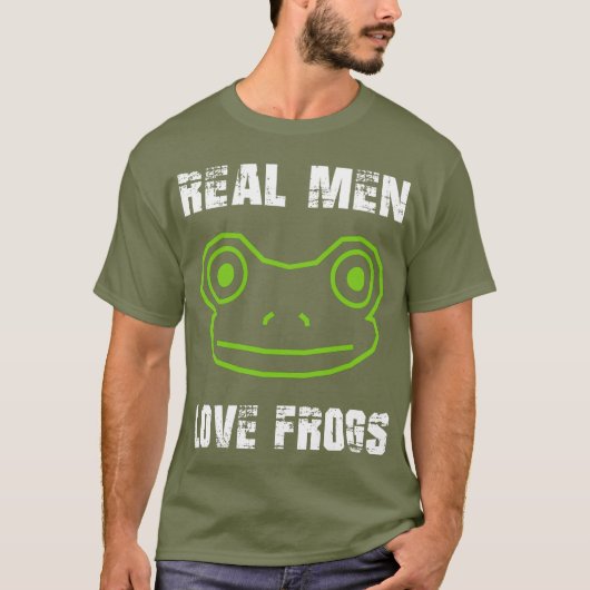 Real Men Liebe Frogs T - Shirt (Vorderseite)