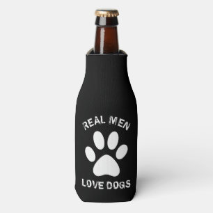 Real Men Liebe Hunde Benutzerdefinierter Text Pers Flaschenkühler
