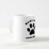 Real Men Liebe Hunde Benutzerdefinierter Text Pers Kaffeetasse (Vorderseite Links)
