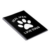 Real Men Liebe Hunde Benutzerdefinierter Text Pers Notizblock (Rechte Seite)