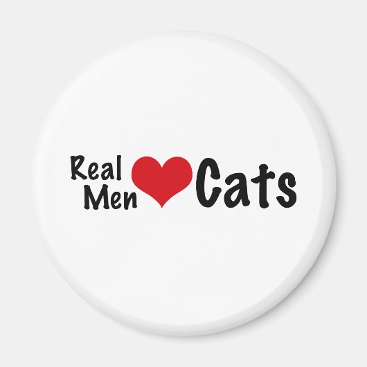 Real Men Liebe Katzen #2 Magnet (Vorne)