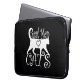 Real Men Liebe Katzen auf Black Laptopschutzhülle (Vorderseite Links)