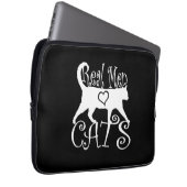 Real Men Liebe Katzen auf Black Laptopschutzhülle (Vorne Rechts)