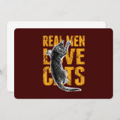 Real Men Liebe Katzen auf bordeauxrot (Vorne/Hinten)