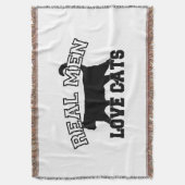 Real Men Liebe Katzen Decke (Vorderseite Vertikal)