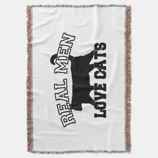 Real Men Liebe Katzen Decke (Vorderseite Vertikal)