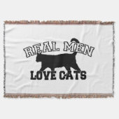 Real Men Liebe Katzen Decke (Vorderseite)