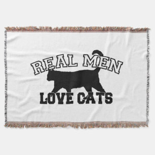 Real Men Liebe Katzen Decke