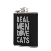Real Men Liebe Katzen Flachmann (Links)