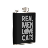 Real Men Liebe Katzen Flachmann (Rechts)