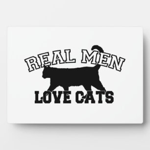 Real Men Liebe Katzen Fotoplatte