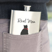 Real-Men-Liebe-Katzen, grafisch Cool Flachmann (Beispiel)