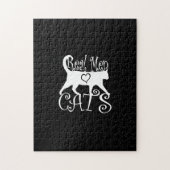 Real Men Liebe Katzen im Stil Puzzle (Vertikal)