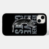 Real Men Liebe Katzen in Grunge Style Black Case-Mate iPhone Hülle (Rückseite (Horizontal))