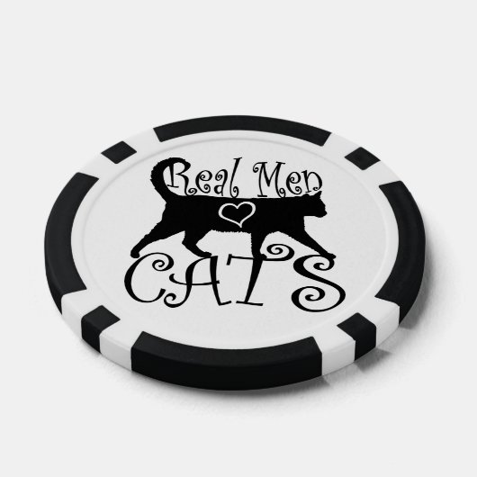 Real Men Liebe Katzen in stilvollem Design Pokerchips (Einzeln)