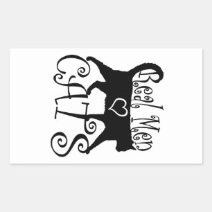 Real Men Liebe Katzen in stilvollem Design Rechteckiger Aufkleber