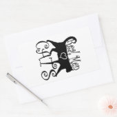 Real Men Liebe Katzen in stilvollem Design Rechteckiger Aufkleber (Umschlag)