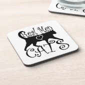 Real Men Liebe Katzen in stilvollem Design Untersetzer (Linke Seite)