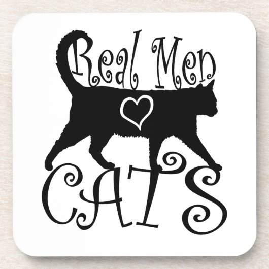 Real Men Liebe Katzen in stilvollem Design Untersetzer (Vorderseite)
