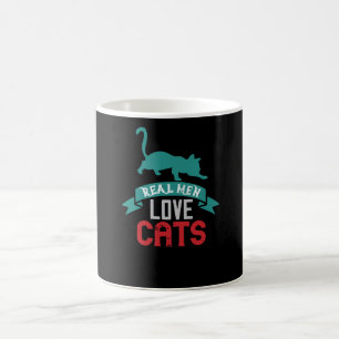 Real men Liebe Katzen Kaffeetasse