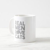 Real Men Liebe Katzen Kaffeetasse (Vorderseite Links)