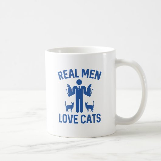 Real Men Liebe Katzen Kaffeetasse (Rechts)