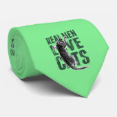 Real Men Liebe Katzen Krawatte (Gerollt)