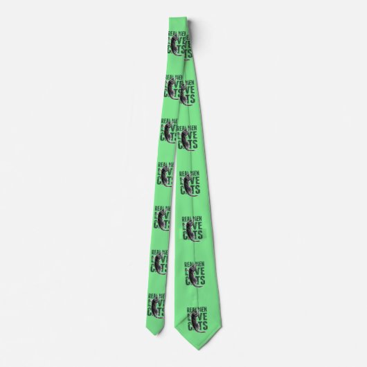 Real Men Liebe Katzen Krawatte (Rückseite)