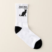 Real Men Liebe Katzen lustige Socken für männliche (Rechts - Außen)