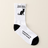 Real Men Liebe Katzen lustige Socken für männliche (Links - Innen)