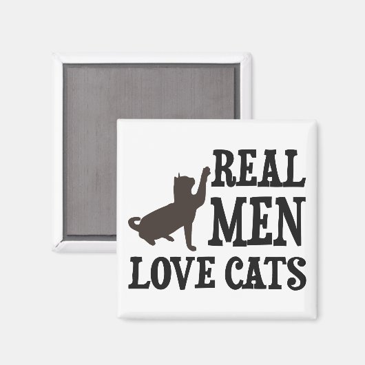 Real Men Liebe Katzen Magnet (Vorderseite/Rückseite)