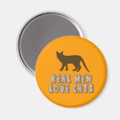 Real Men Liebe Katzen Magnet (Vorderseite/Rückseite)