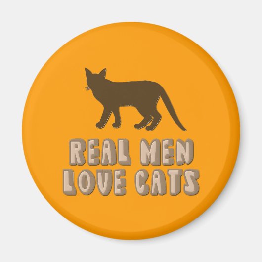 Real Men Liebe Katzen Magnet (Vorne)