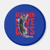 Real Men Liebe Katzen Magnet (Vorne)