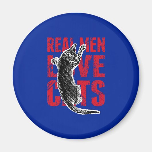 Real Men Liebe Katzen Magnet (Vorne)