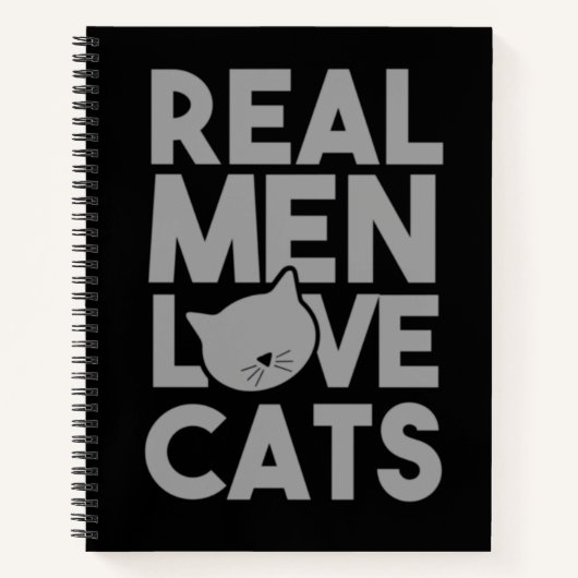 Real Men Liebe Katzen Notizblock (Vorderseite)