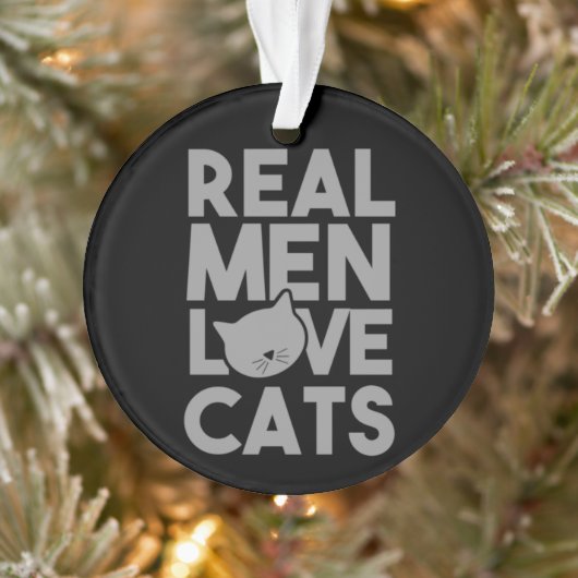 Real Men Liebe Katzen Ornament (Baum)