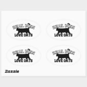 Real Men Liebe Katzen Ovaler Aufkleber (Blatt)