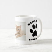Real Men-Liebe Katzen Personalisiertes Foto für be Kaffeetasse (VorderseiteRechts)