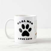 Real Men-Liebe Katzen Personalisiertes Foto für be Kaffeetasse (Links)