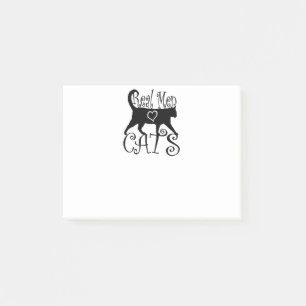 Real Men Liebe Katzen Post-it Klebezettel