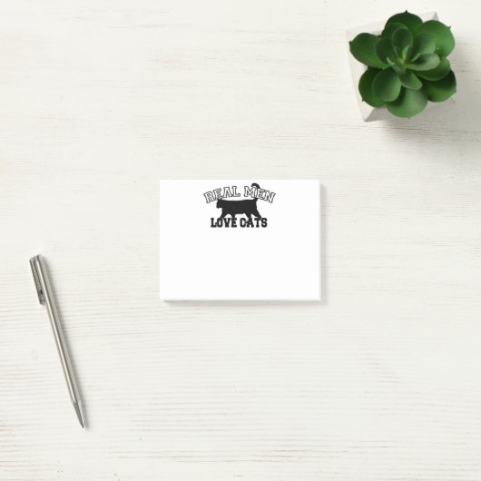 Real Men Liebe Katzen Post-it Klebezettel (Büro)